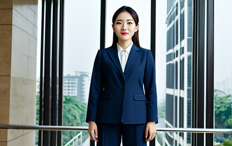 **

"A professional woman, fully clothed in a tailored business suit with a modest blouse, stands confidently in a modern Hanoi office building lobby. Natural light streams through the large windows. Appropriate attire, safe for work, perfect anatomy, correct proportions, natural pose, professional photography, high quality."

**